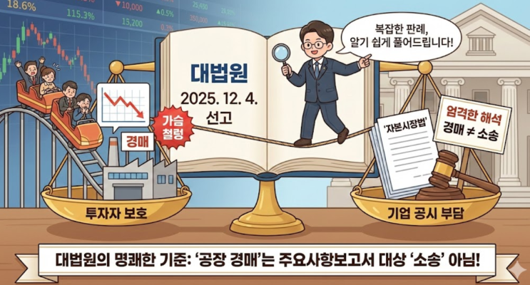  대법원 2025. 12. 4. 선고 2023다271798 판결 - "경매 개시 결정도 '소송'일까? 공시 의무의 한계"