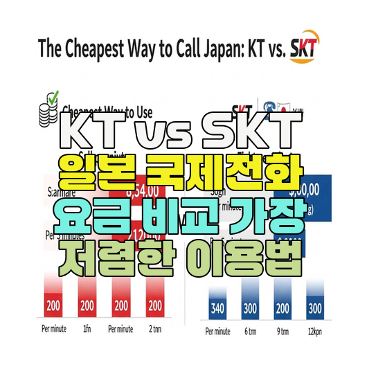 KT vs SKT 일본 국제전화 요금 비교 가장 저렴한 이용법