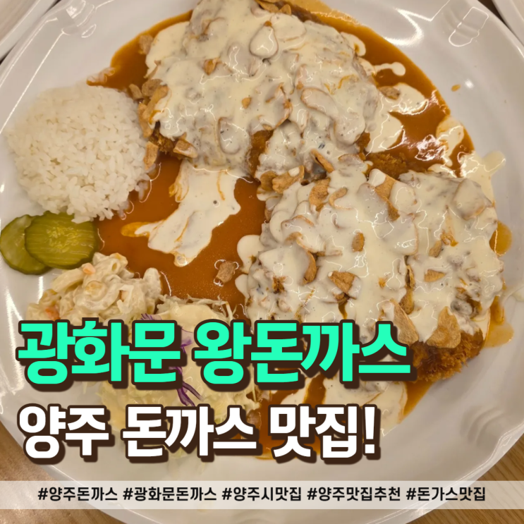  양주 돈까스 맛집! 광화문 왕돈까스 방문후기
