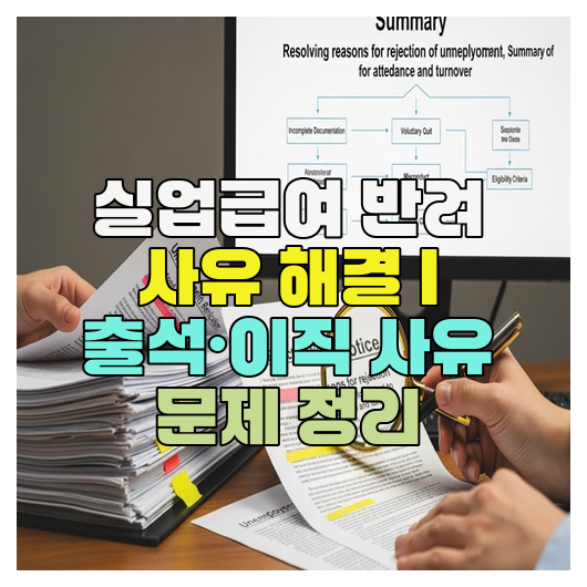  실업급여 반려 사유 해결 | 출석·이직 사유 문제 정리