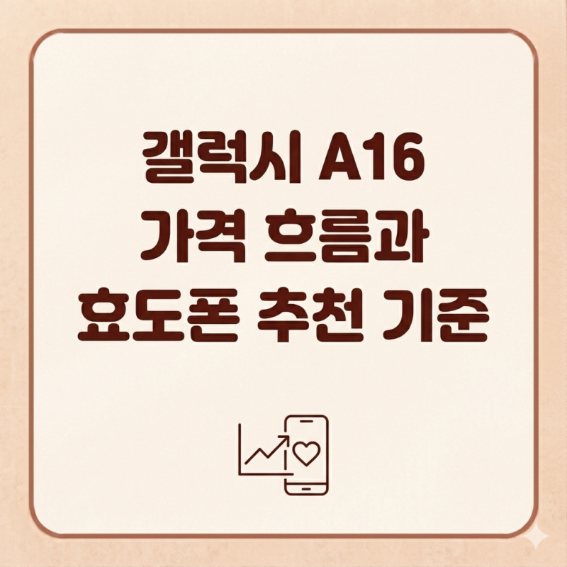 갤럭시 A16 가격 흐름과 효도폰 추천 기준