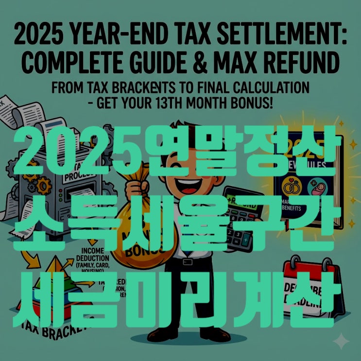  2025 귀속 연말정산 소득세율 구간 확인 및 내 세금 미리 계산하기 (총정리)