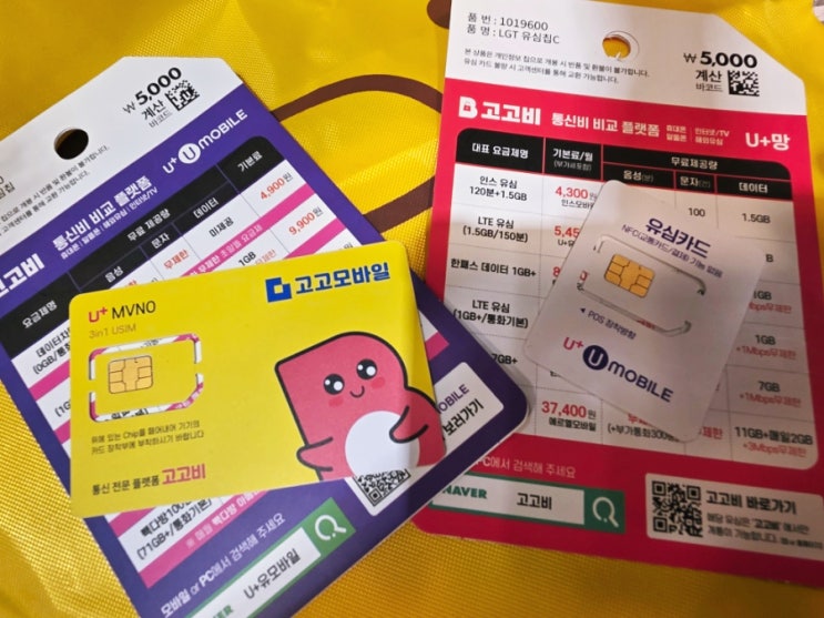  LG 선불폰 셀프개통 다이소 유심칩으로 오늘 만들기