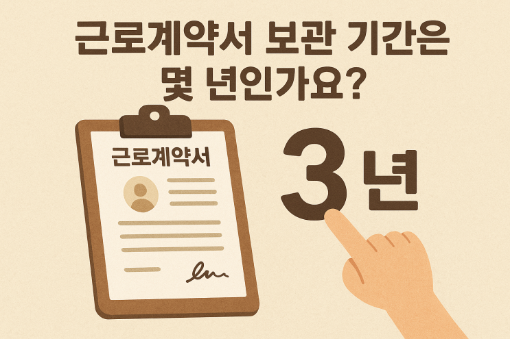  근로계약서 보관 기간은 몇 년인가요?