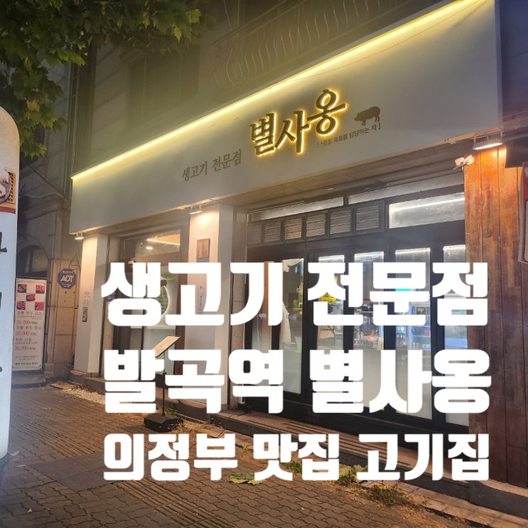  의정부 고기 맛집 발곡역 <별사옹> 솔직 방문 후기