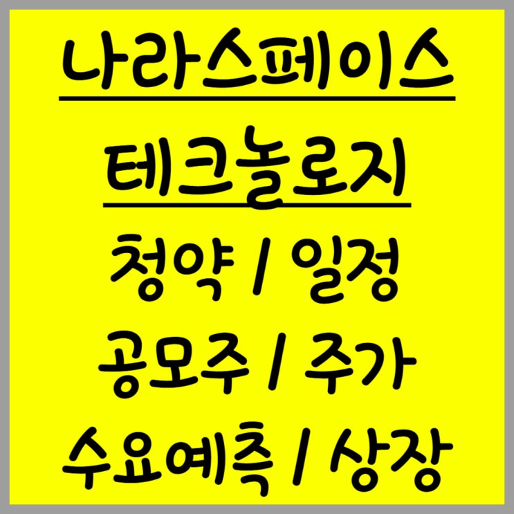  12월 공모주 나라스페이스테크놀로지 주가 수요예측 상장