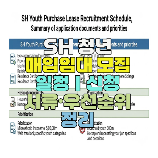  SH 청년 매입임대 모집 일정｜신청 서류·우선순위 정리