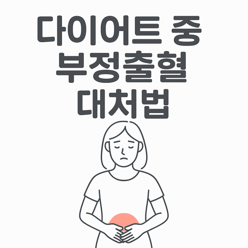다이어트 중 부정출혈 원인과 대처법｜식욕억제제 복용 경험으로 정리한 관리 루틴