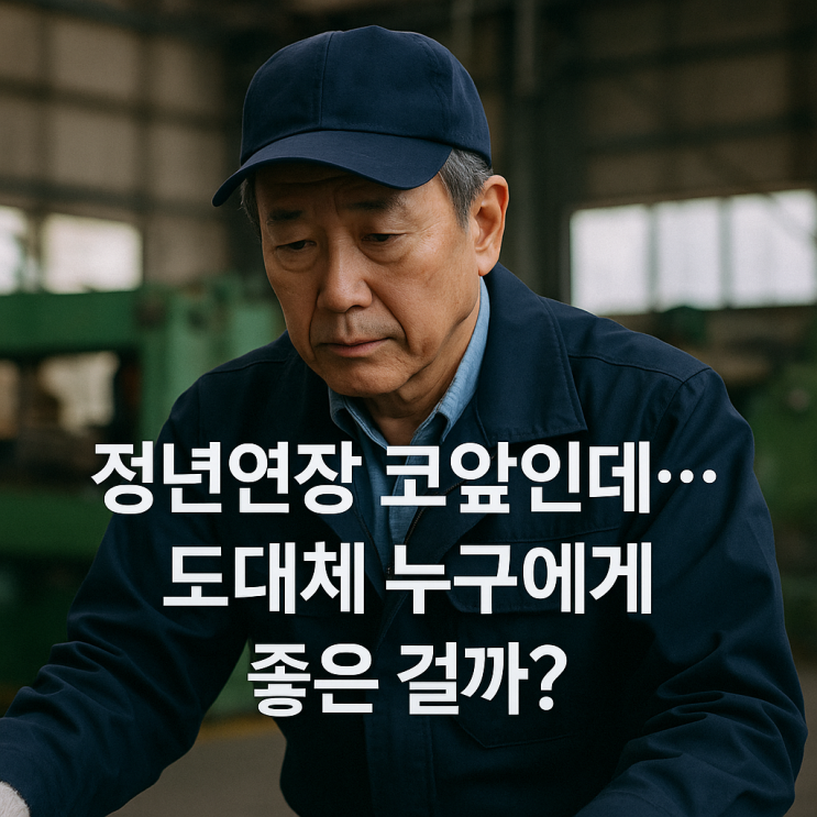 정년연장 코앞인데 도대체 누구에게 좋은 걸까