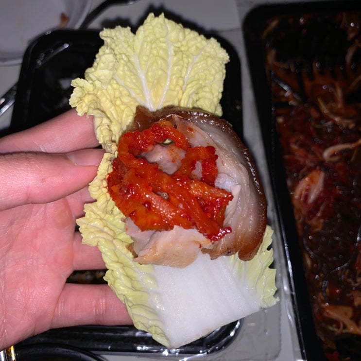  미사 맛집 포장 맛있는 신천장원보쌈 족발 반반 세트 후기