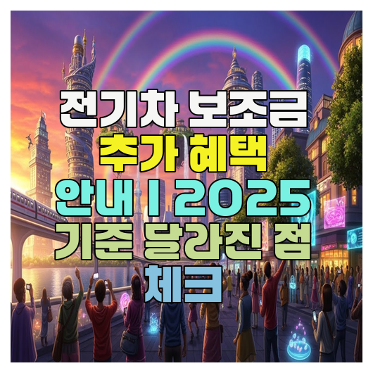  전기차 보조금 추가 혜택 안내｜2025 기준 달라진 점 체크