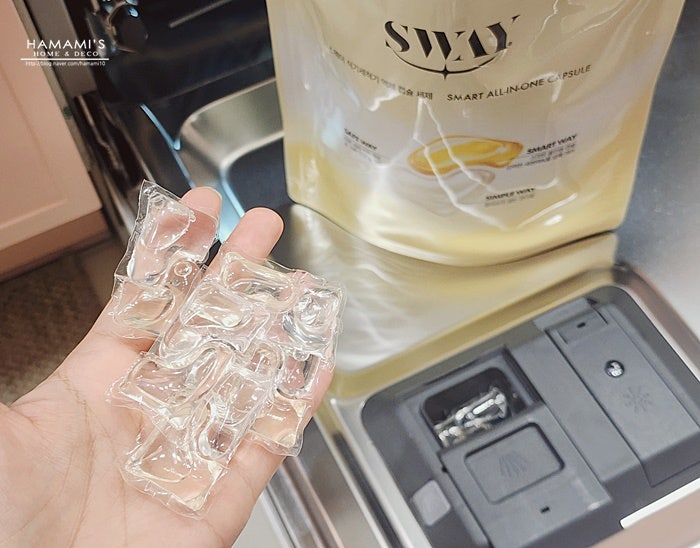 식세기세제 추천, 식기세척기 물비린내 걱정 없는 올인원 스웨이 캡슐세제