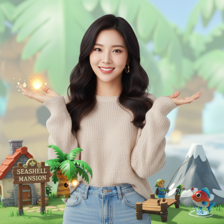  젤다 꿈꾸는 섬 소라껍데기 50개 완벽 위치 공략
