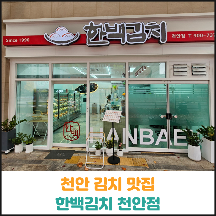  천안 김치 맛집 한백김치 천안점 후기