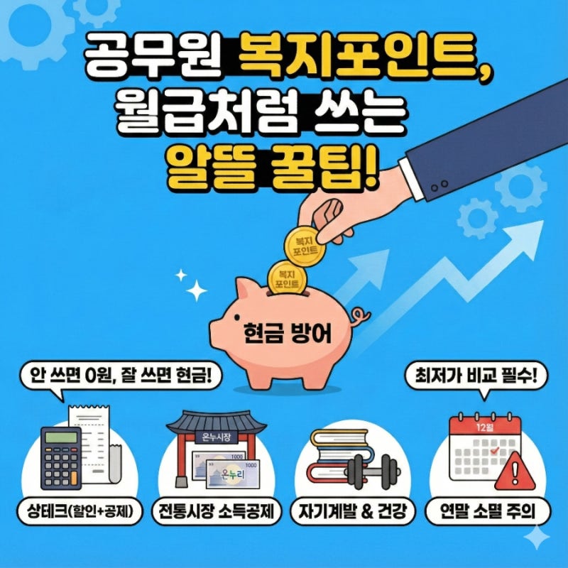 공무원 복지포인트 꿀팁 (알뜰하게 쓰는 법 / 현금교환)