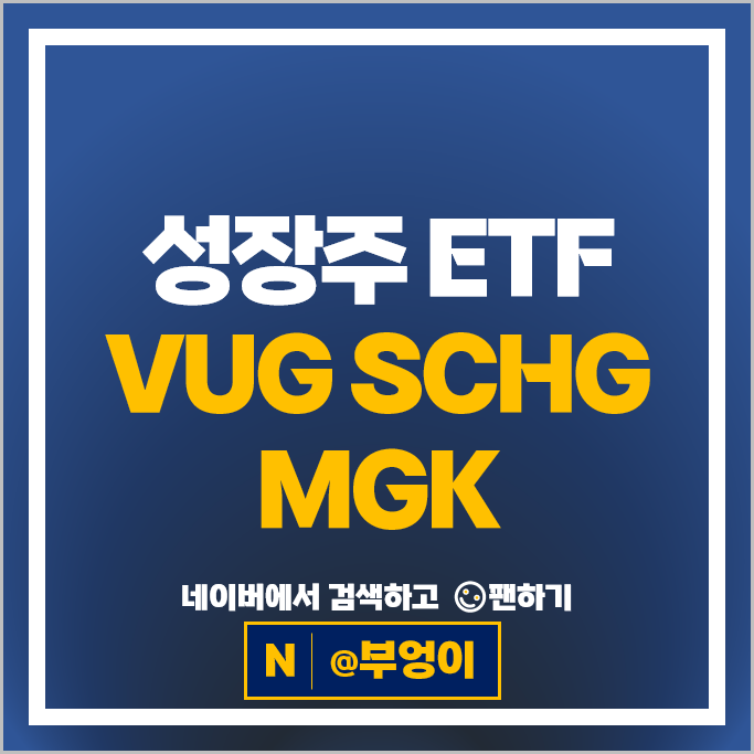 성장주 미국 ETF 투자 방법 VUG SCHG MGK