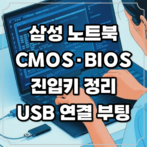 삼성 노트북 CMOS, BIOS 진입키 정리! USB 연결 부팅 설정 쉽게 따라하기