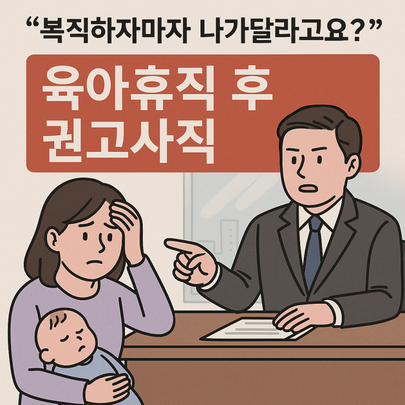 "복직하자마자 나가달라고요?" 육아휴직 후 권고사직, 이렇게 대응해야 합니다