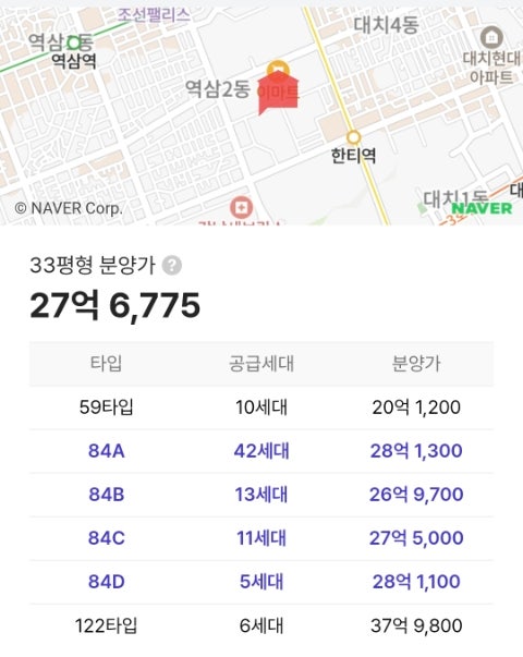  역삼센트럴자이 내맘대로 입지분석 (프리미엄은?)