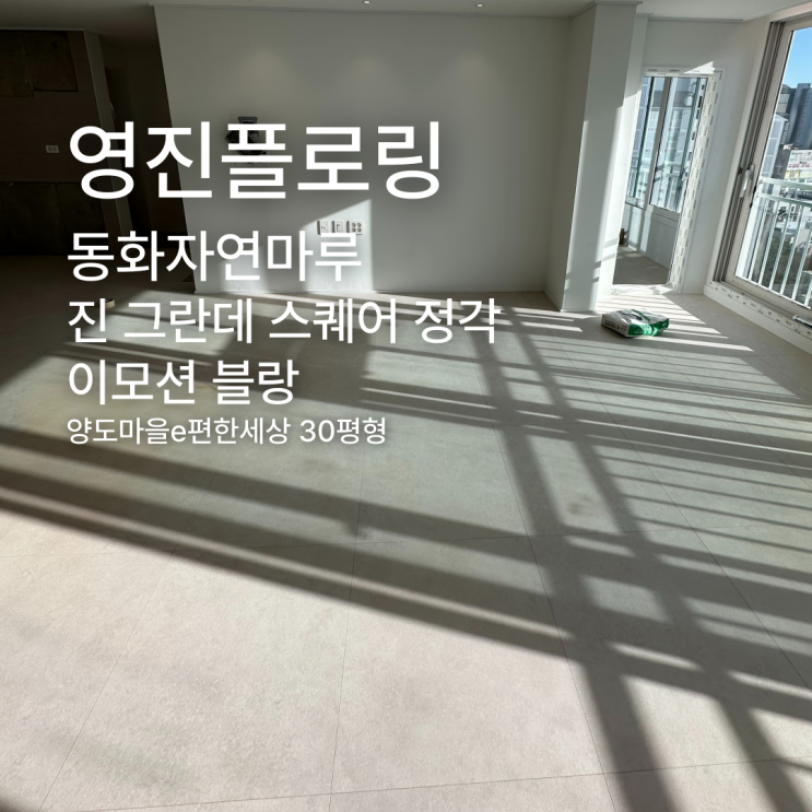  진 그란데 스퀘어 정각 650 이모션 블랑 양도대림e편한세상 30평형 시공 사례
