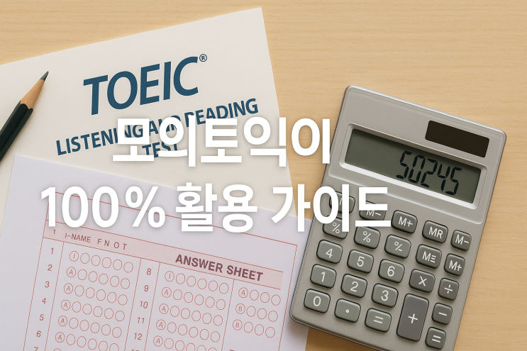  모의토익 100% 활용 가이드 (유형·채점·시간전략·오답관리·주차별 플랜)