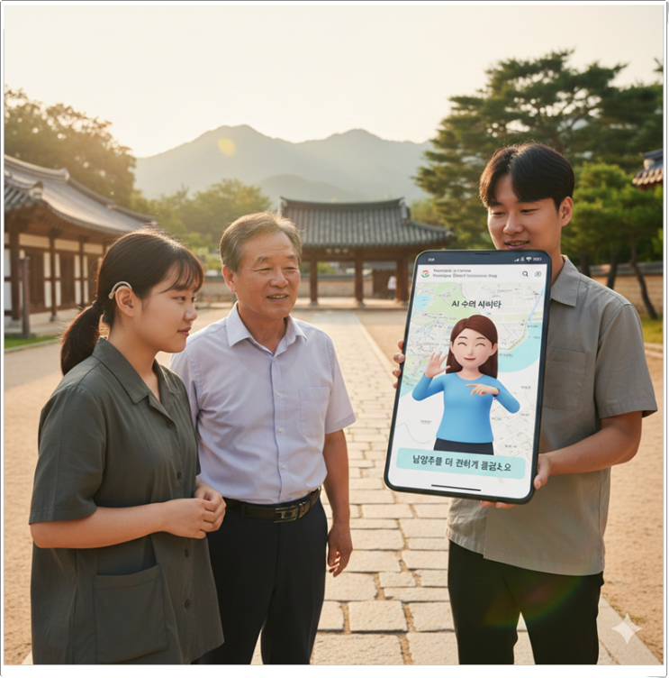  AI 수어 아바타 도입ㅣ장벽없는 남양주 여행 관광약자도 편하게 즐겨요!