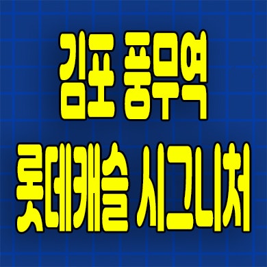  김포 풍무역 롯데캐슬 미분양아파트 풍무동 잔여세대 분양가