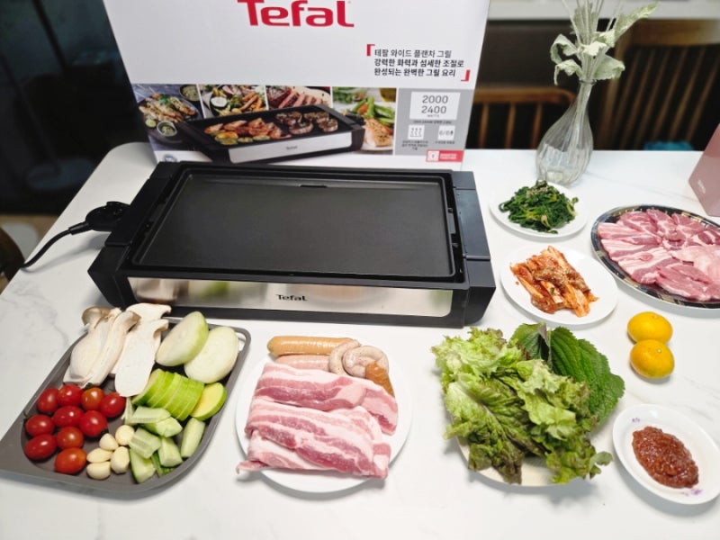 홈파티 그릴 추천 테팔 와이드 플랜차 강력한 화력과 섬세한 조절