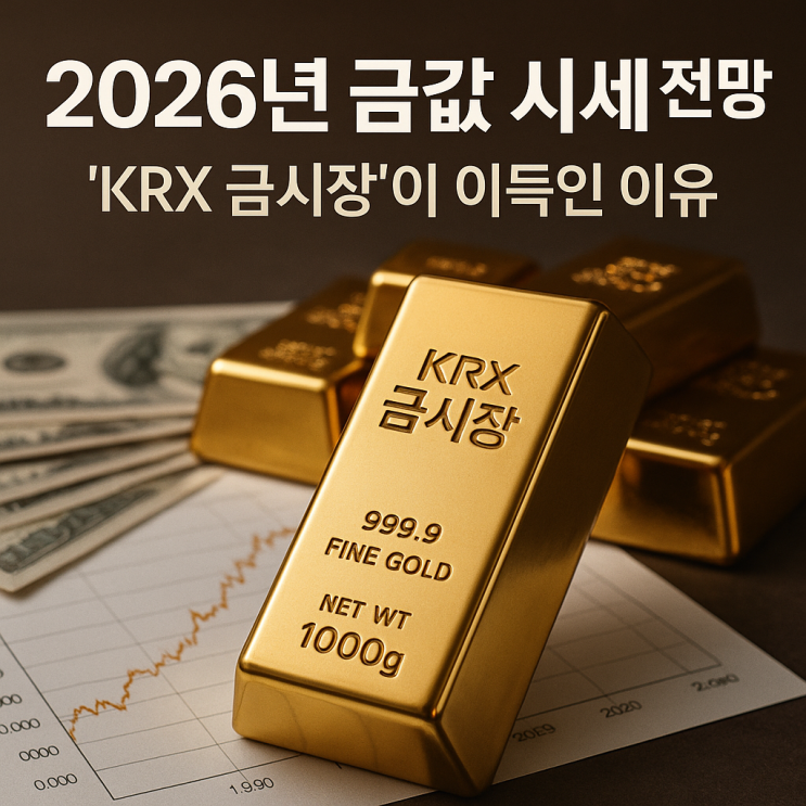  2026년 금값 시세 전망, 골드바 실물보다 'KRX 금시장'이 이득인 이유 (세금 면제, 1돈 가격)