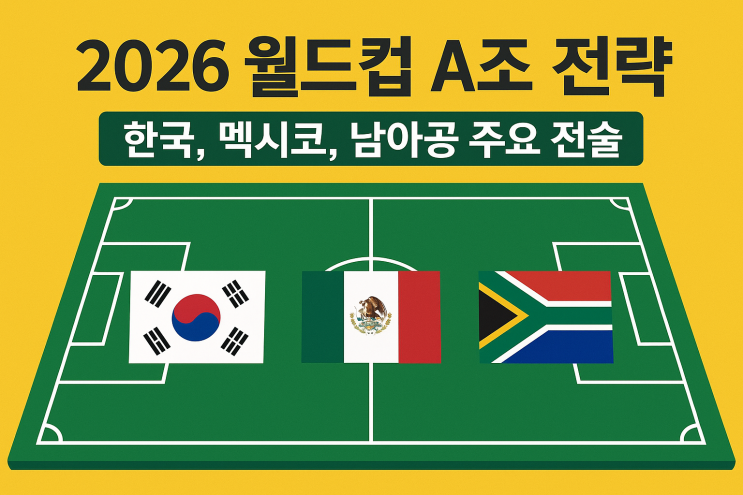  2026 월드컵 A조 전략 완전분석! 한국·멕시코·남아공 핵심 전술 총정리