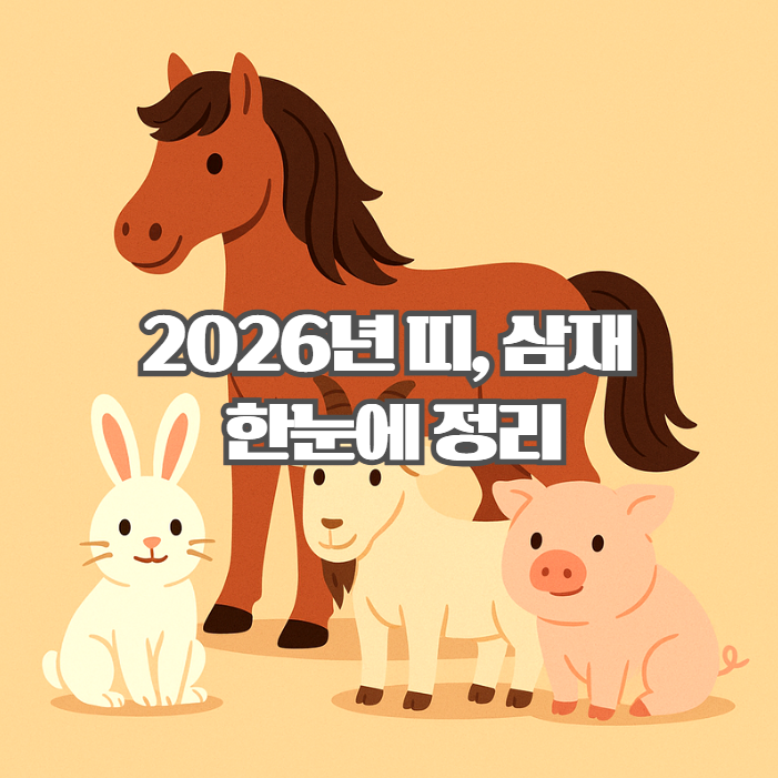  2026년 띠 무슨띠? 삼재띠까지 한 번에 정리!