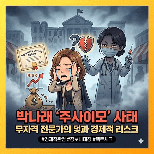  박나래 '주사이모' 논란, 무자격 전문가 판별법과 리스크 비용 (경제적 관점)