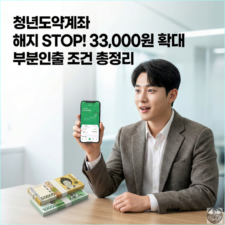  청년도약계좌 해지방어 부분인출 조건 및 정부기여금 33000원 확대 혜택 총정리