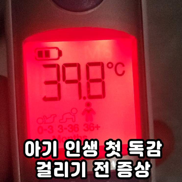 아기 A형독감 걸렸을때 기침소리 40도 고열 언제까지 나냐