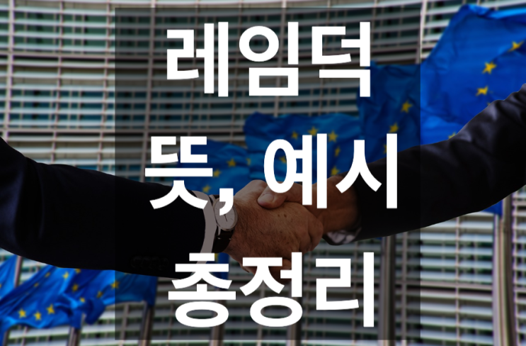 <b>레임덕</b>(Lame Duck) <b>뜻</b>, 예시 아주 쉽게 총정리!?