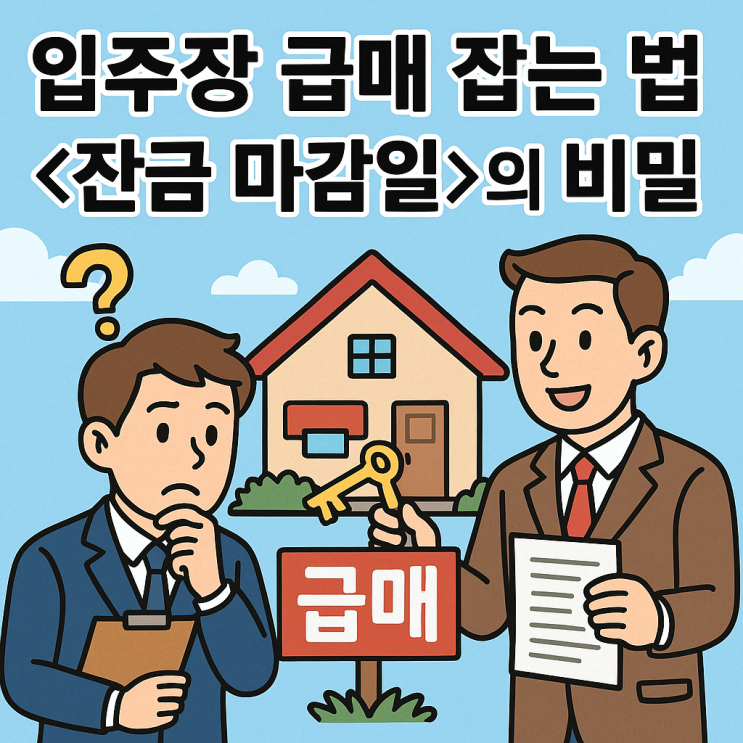  입주장 급매 잡는 법, 마이너스 피와 급전세가 쏟아지는 '잔금 마감일'의 비밀 (전세 계약 주의사항)