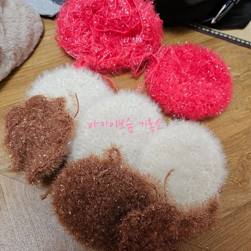 코바늘 호빵수세미 만들기 뜨개질의 계절이 왔어요.