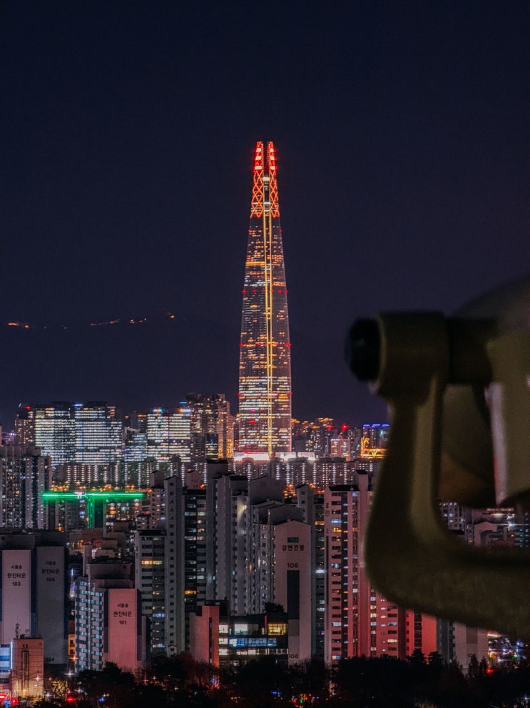 서울 밤산책하기 좋은 곳, 응봉산 응봉공원 팔각정(주차장, 포토아일랜드)