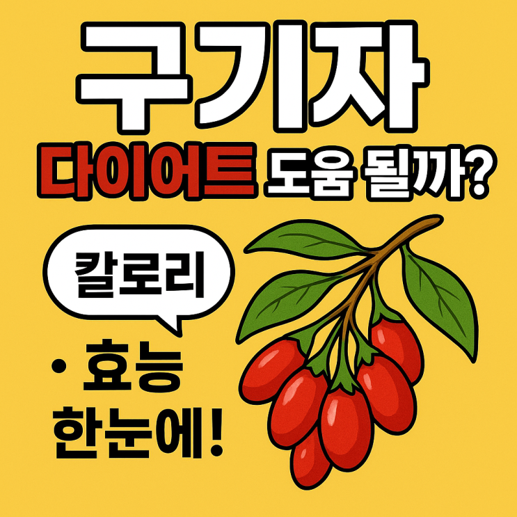  구기자 다이어트 효과? 칼로리·체중 관리 영향 완전 정리
