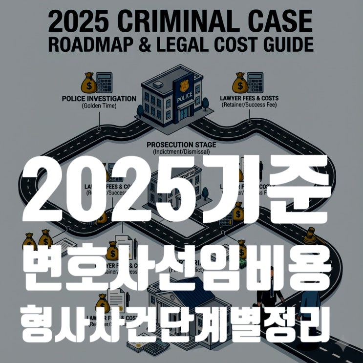  2025년 기준 변호사 선임 비용 & 형사 사건 단계별 대응 총정리 (피의자 필독)