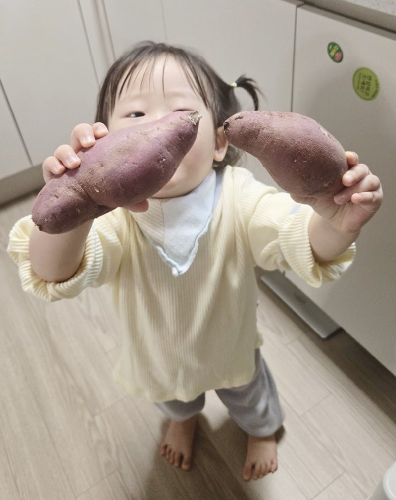 아이 간식 고구마 맛탕 만들기｜알룰로스 사용, 27개월 아이 반응