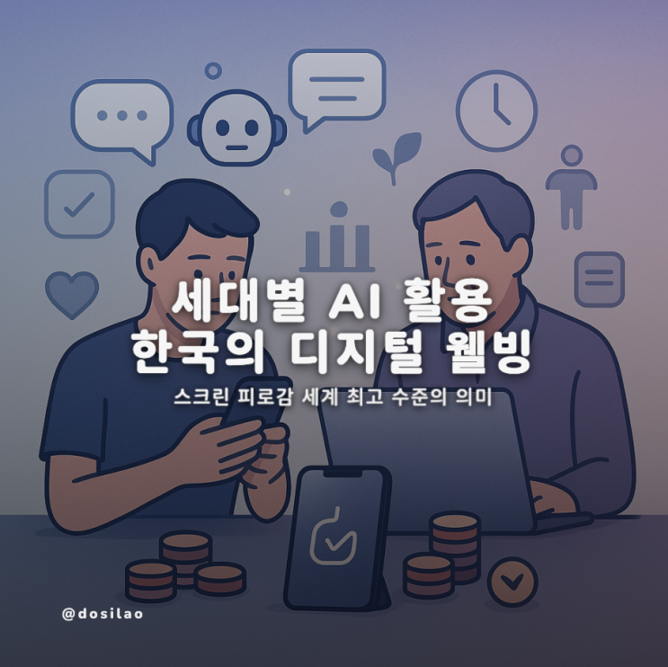  스크린 피로감 세계 최고 수준 한국, 세대별 AI 활용 양극화가 남긴 숙제