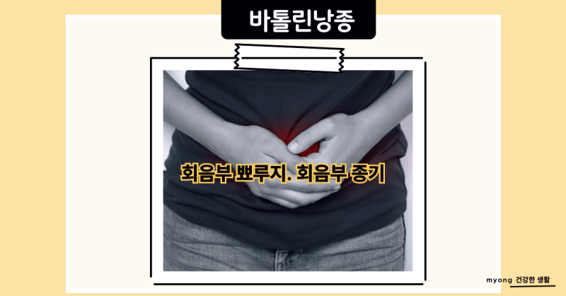 바톨린낭종 회음부 뾰루지 회음부 종기