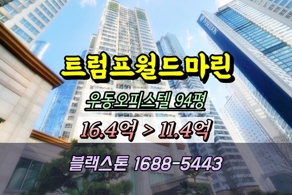  트럼프월드마린 오피스텔 경매 94평 우동 2024타경113412