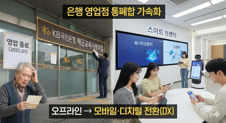  [금융 이슈] "집 근처 은행이 사라진다?" 은행권 영업점 통폐합 가속화와 그 이유