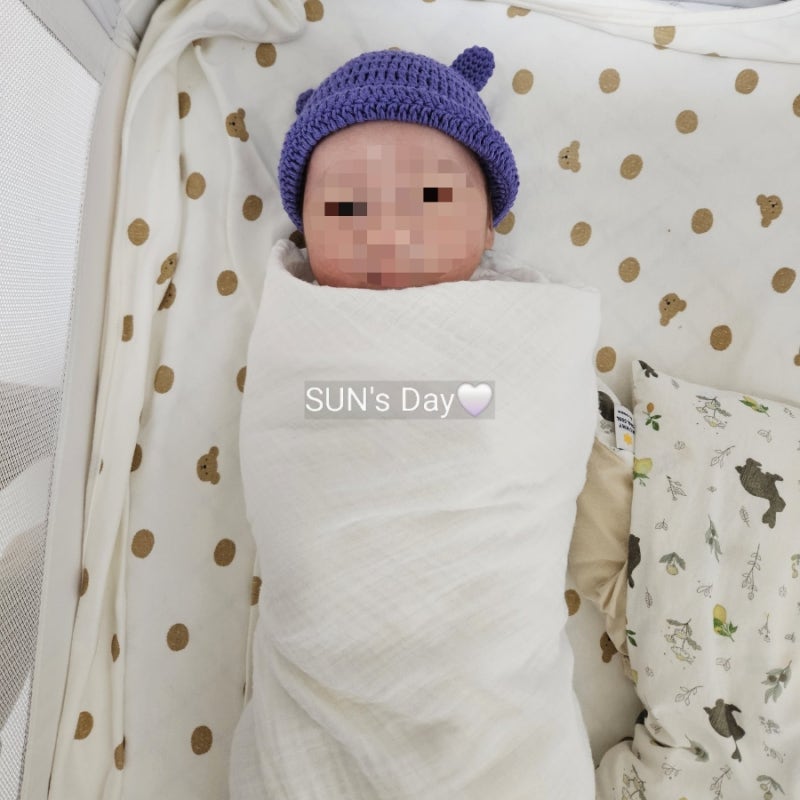 신생아 모자 뜨개질 선물 아기모자 코바늘 뜨는법 뜨개실