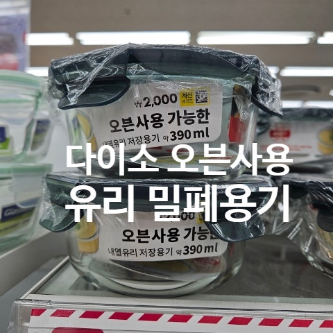 다이소 오븐사용 가능한 내열유리 저장용기 밀폐용기 종류