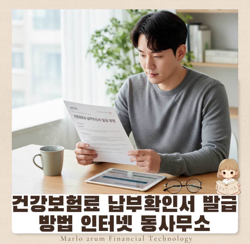 건강보험료 납부확인서 발급 방법 인터넷 동사무소 이렇게 발급받아요