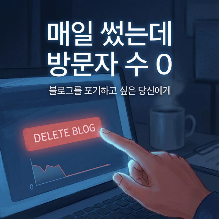  매일 썼는데 방문자 수 0, 블로그를 포기하고 싶은 당신에게