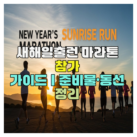  새해일출런 마라톤 참가 가이드｜준비물·동선 정리